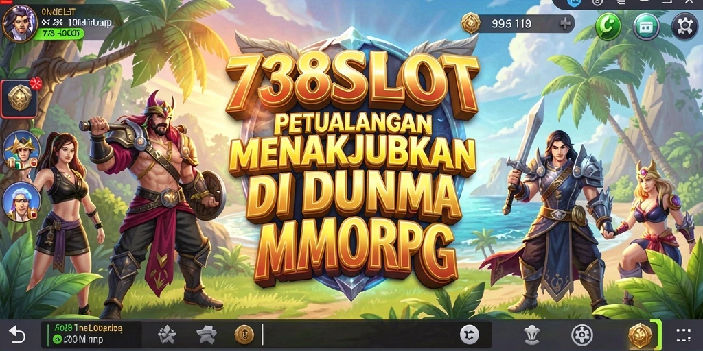 Tampilan gameplay <strong>738SLOT</strong> yang memukau dengan aksi petualangan di dunia MMORPG.