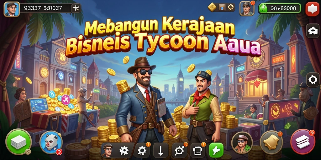 Tangkapan layar menunjukkan gameplay dari <strong>93337</strong> saat membangun kerajaan bisnis.