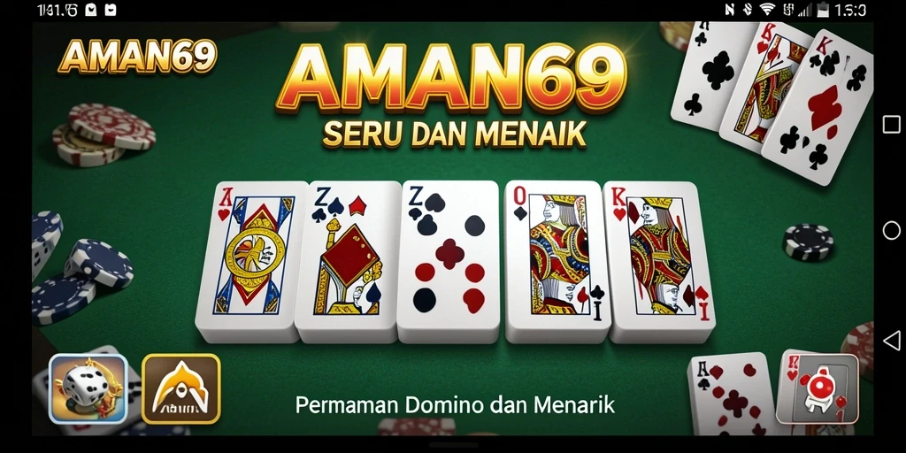 Screenshot gameplay AMAN69 menampilkan keseruan dalam bermain Domino.