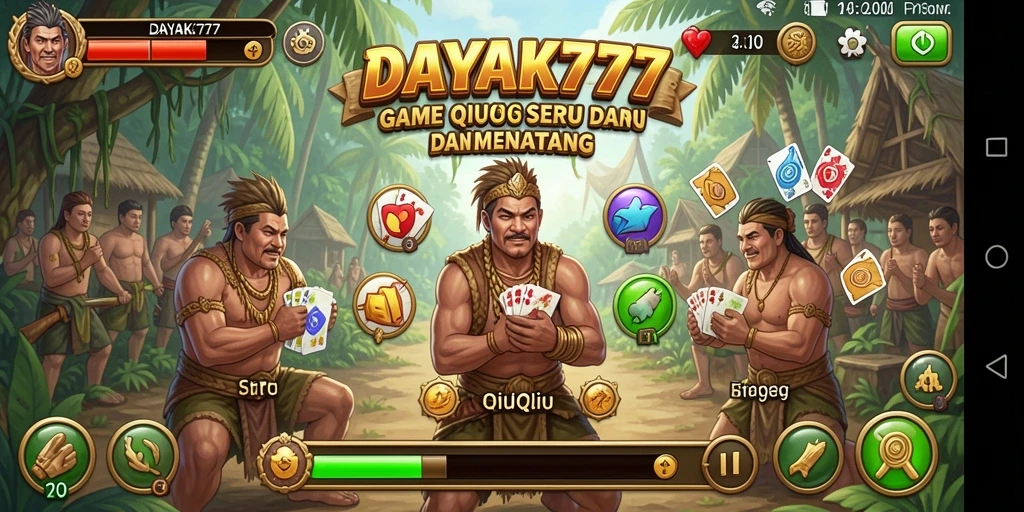 Screenshot DAYAK777 menampilkan pemain menikmati permainan QiuQiu.