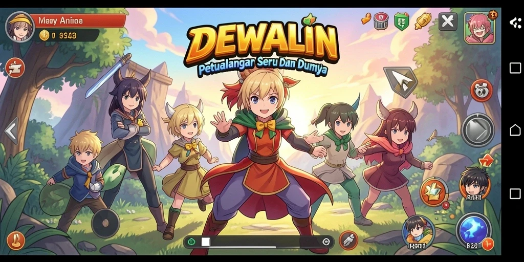 Gameplay seru DEWALIN dengan aksi karakter yang dinamis.
