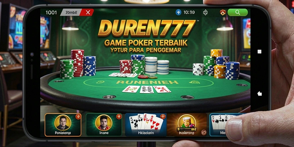 Screenshot gameplay DUREN777 menampilkan suasana permainan poker yang seru.