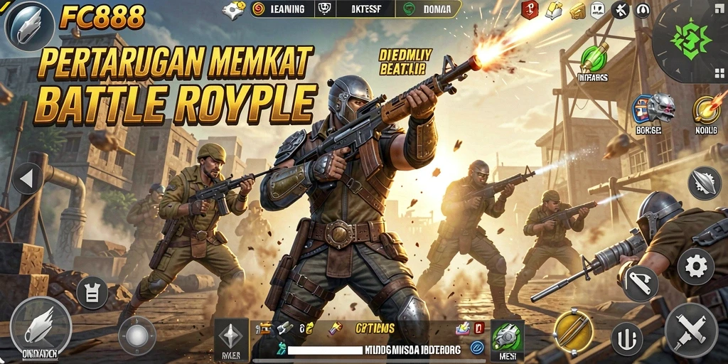 Gameplay seru dan kompetitif di FC888 Battle Royale.