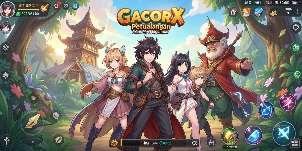 Screenshot GACORX menampilkan aksi seru dan karakter Anime yang menarik.