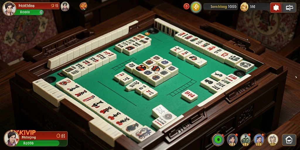 Tampilan gameplay seru HOKIVIP dengan tantangan Mahjong.