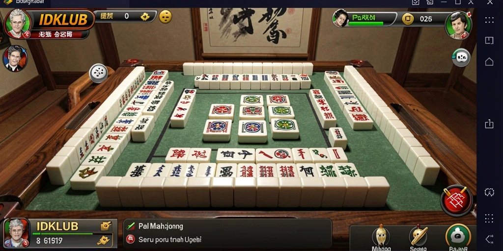 Tampilan gameplay Mahjong seru di IDKLUB dengan desain menarik.