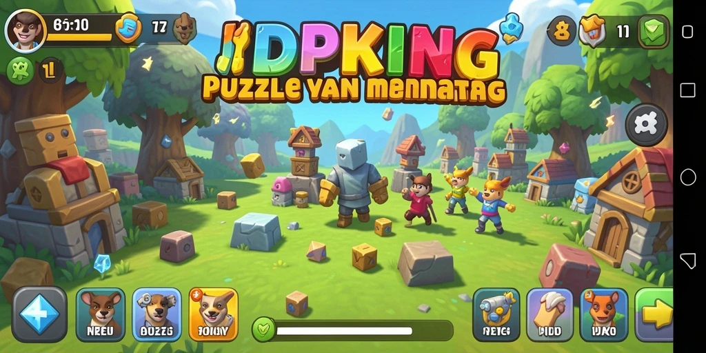 Tampilan gameplay menantang dari IDPKING dengan berbagai teka-teki yang menarik.