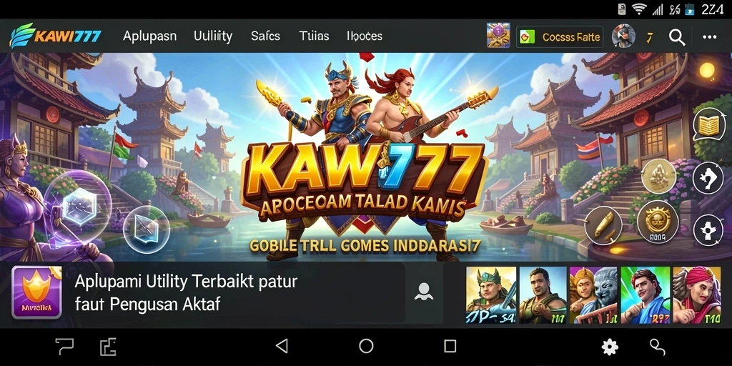 Screenshot utama KAWI777 yang menunjukkan antarmuka pengguna dan fitur canggih.
