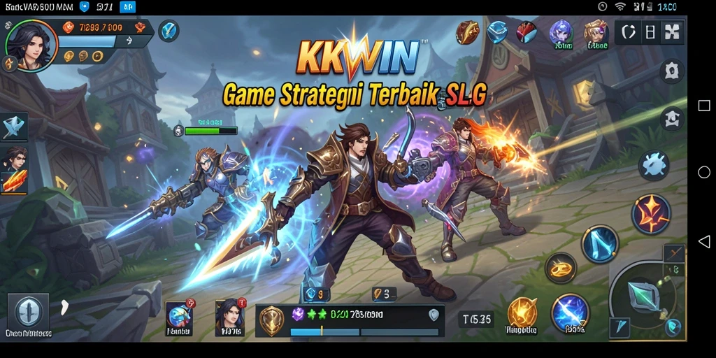 Screenshot gameplay KKWIN yang menunjukkan pertempuran strategis yang seru.