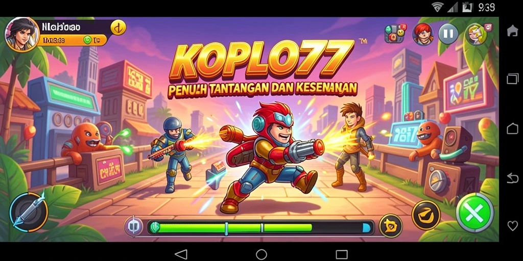 Tampilan gameplay seru dan penuh warna dalam KOPLO77.