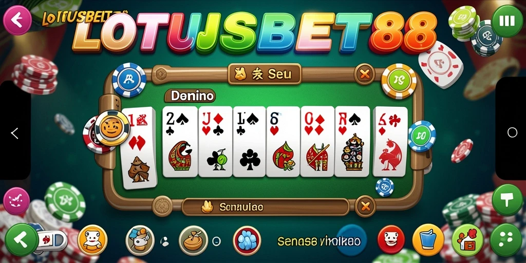 Tangkapan layar menampilkan aksi seru di permainan Domino.