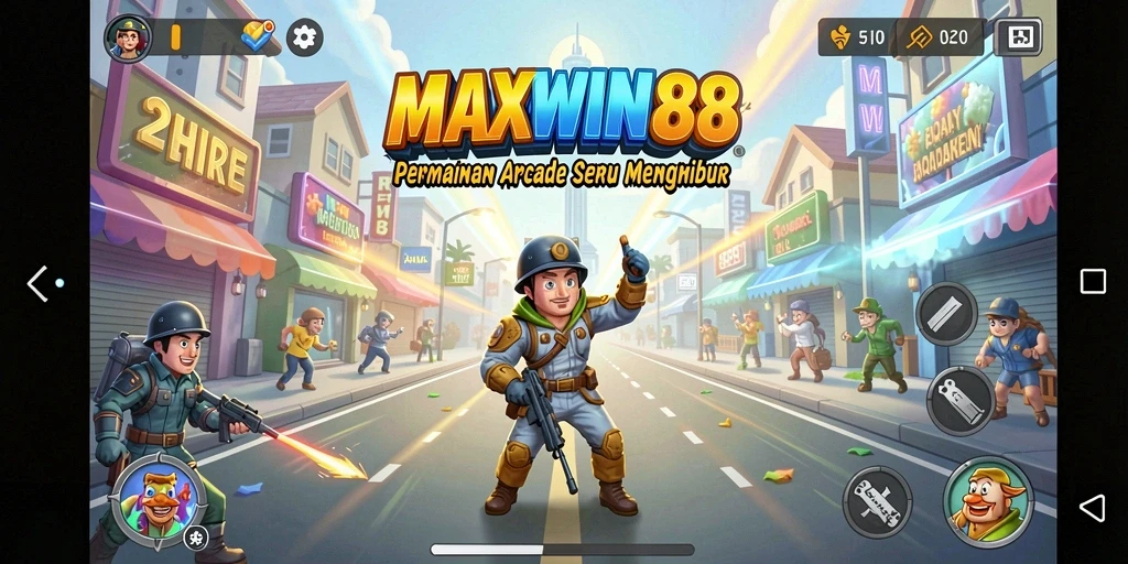 Screenshot game MAXWIN88 menampilkan gameplay arcade yang seru dan menantang.