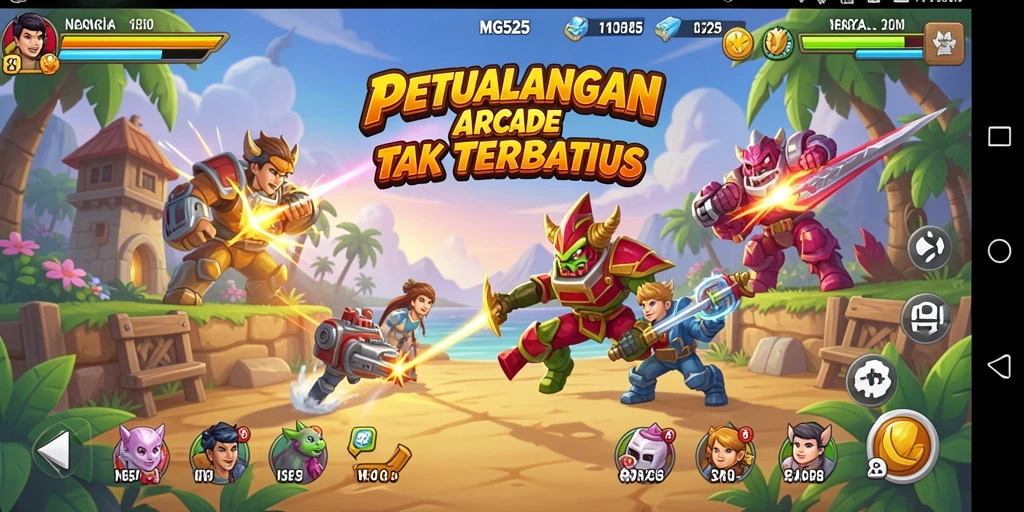 Tampilan gameplay MG525 yang menegangkan dan penuh warna.