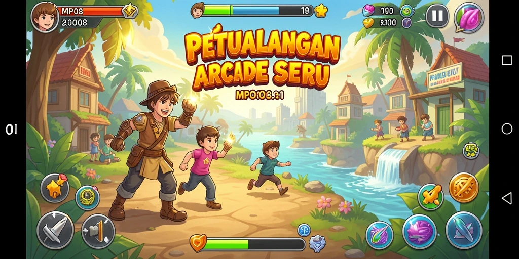 Screenshot MPO08 menampilkan aksi seru gameplay Arcade yang memikat.