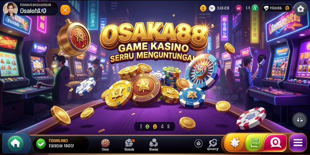 Screenshot utama OSAKA88 menampilkan gameplay Kasino yang mendebarkan.