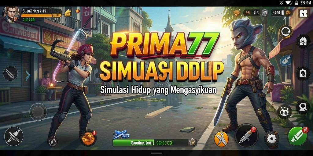 Gambar utama dari gameplay simulator kehidupan PRIMA77.