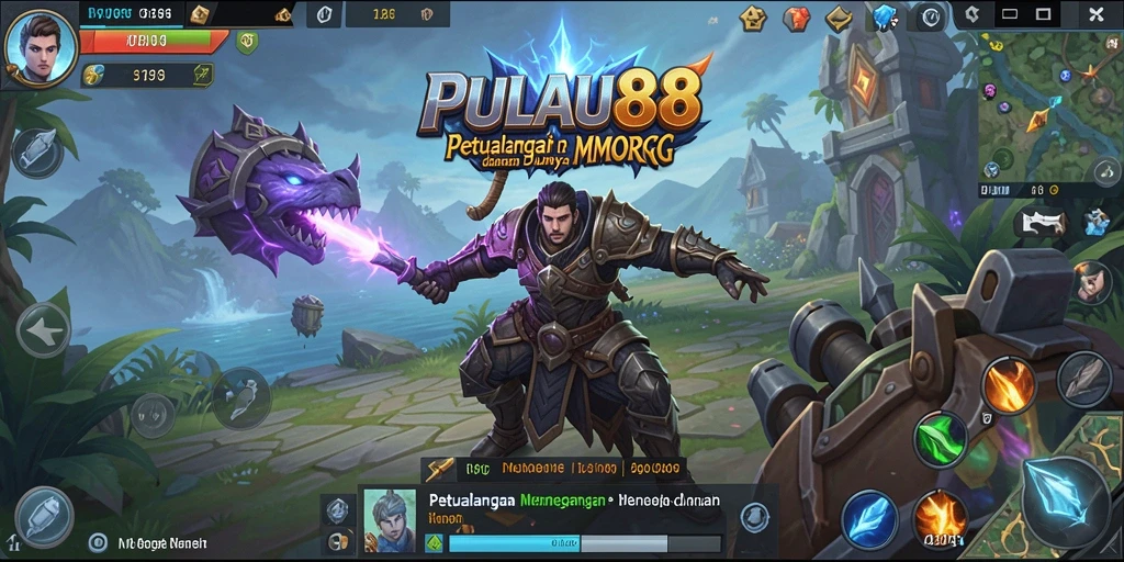 Tampilan gameplay PULAU88 yang menakjubkan dalam dunia MMORPG.