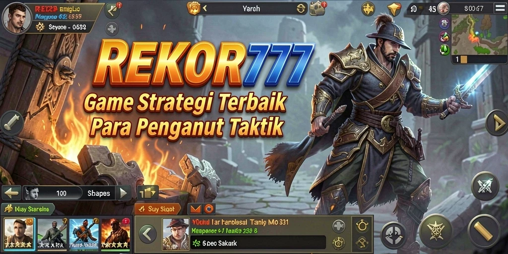 Tampilan gameplay strategi yang intens dan menarik di REKOR777.