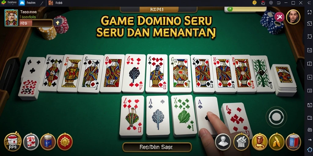 Gameplay seru dan interaktif dalam permainan Domino RP8.