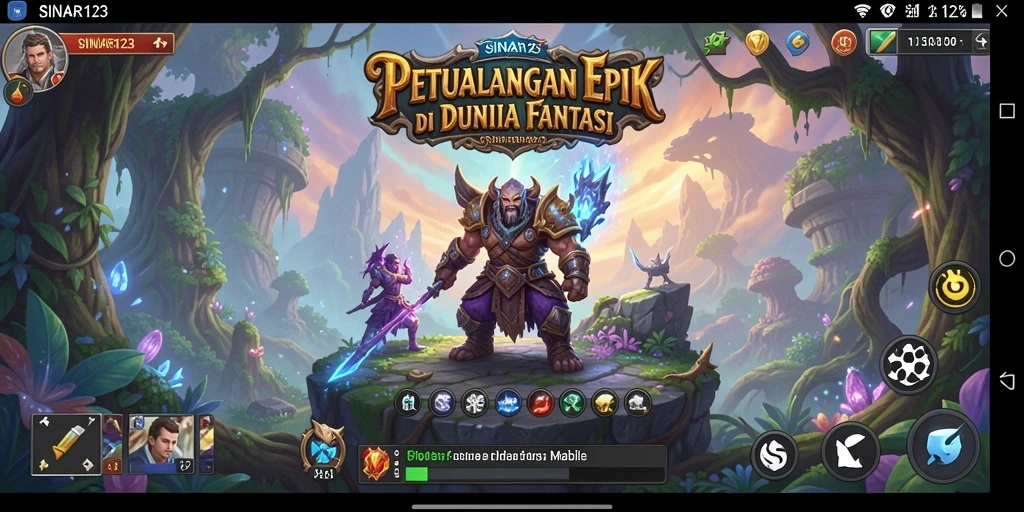 Tangkapan layar SINAR123 menunjukkan aksi epik dalam pertempuran RPG.