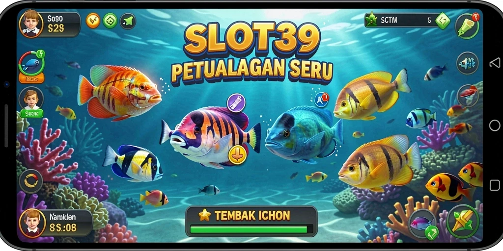 Screenshot dari gameplay menarik SLOT39 Tembak Ikan yang penuh warna.