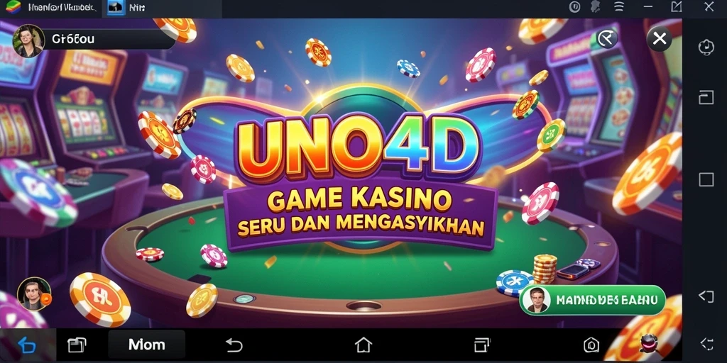Tampilan gameplay yang mendebarkan dari aplikasi Kasino UNO4D.