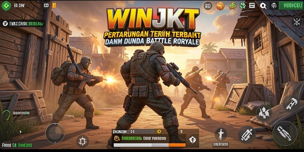 Screenshot gameplay menampilkan aksi pertempuran seru di WINJKT.